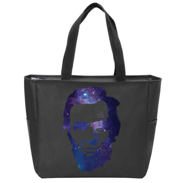 Abe Abraham Lincoln Galaxy Retro President 4th Of July Zip Tote Bag