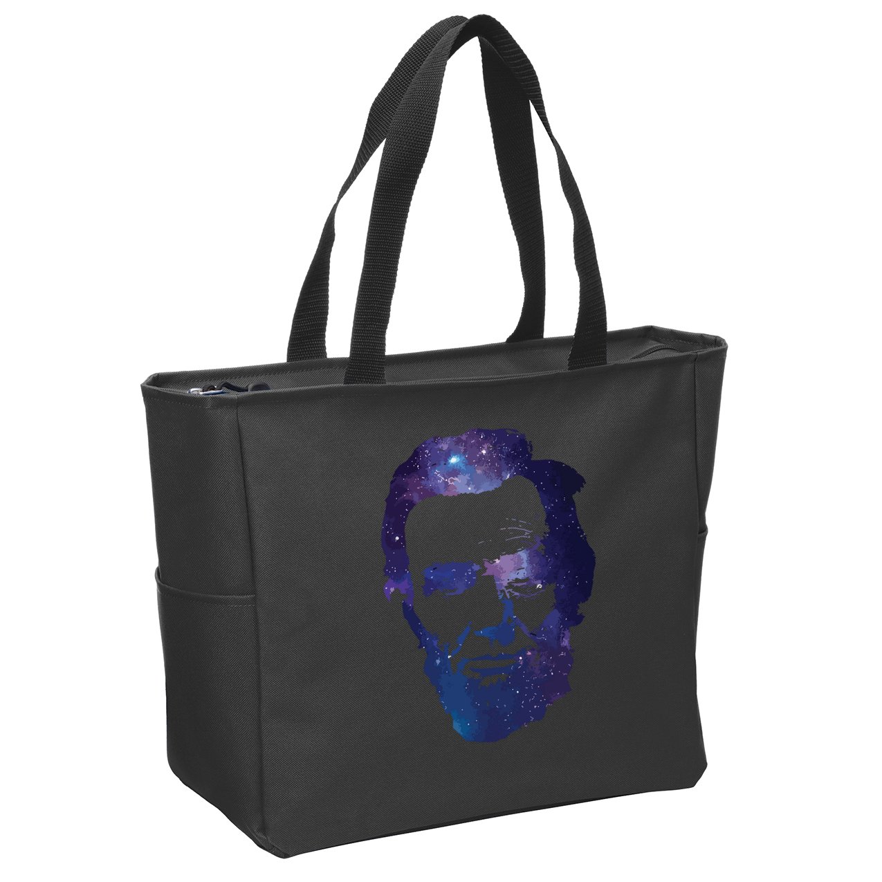 Abe Abraham Lincoln Galaxy Retro President 4th Of July Zip Tote Bag