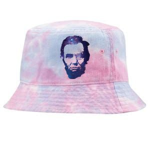 Abe Abraham Lincoln Galaxy Retro President 4th Of July Tie-Dyed Bucket Hat