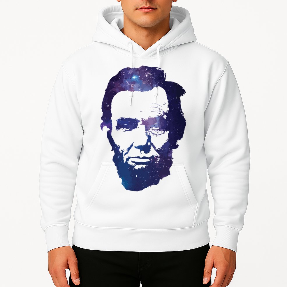 Abe Abraham Lincoln Galaxy Retro President 4th Of July Hoodie