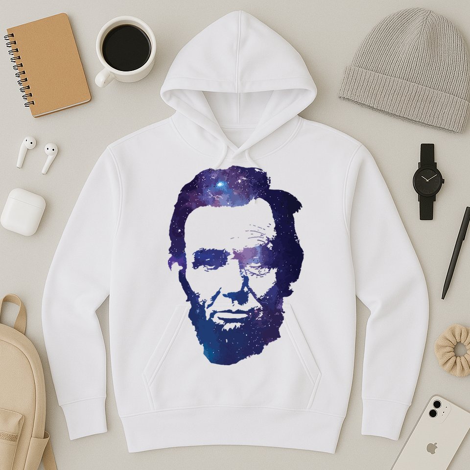 Abe Abraham Lincoln Galaxy Retro President 4th Of July Hoodie