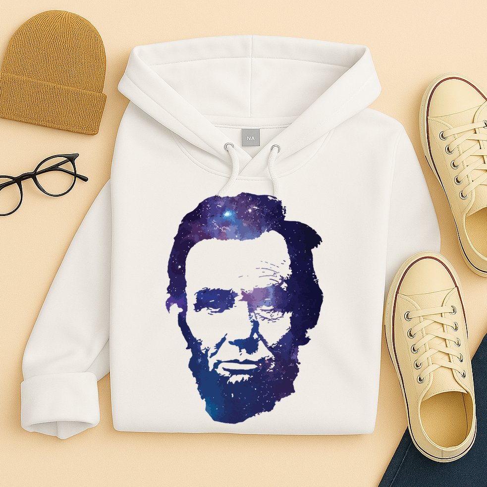 Abe Abraham Lincoln Galaxy Retro President 4th Of July Hoodie
