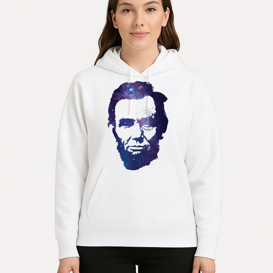Abe Abraham Lincoln Galaxy Retro President 4th Of July Hoodie