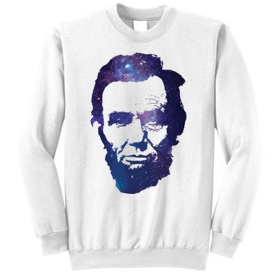 Abe Abraham Lincoln Galaxy Retro President 4th Of July Sweatshirt