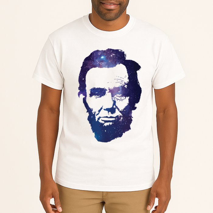 Abe Abraham Lincoln Galaxy Retro President 4th Of July Tall T-Shirt