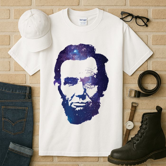 Abe Abraham Lincoln Galaxy Retro President 4th Of July Tall T-Shirt