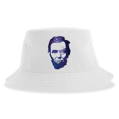 Abe Abraham Lincoln Galaxy Retro President 4th Of July Sustainable Bucket Hat
