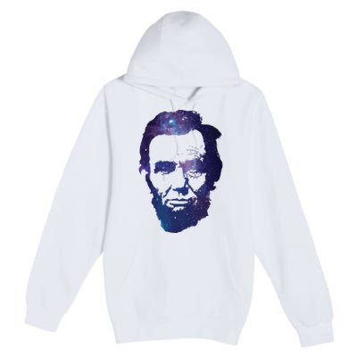 Abe Abraham Lincoln Galaxy Retro President 4th Of July Premium Pullover Hoodie