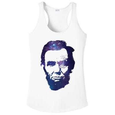 Abe Abraham Lincoln Galaxy Retro President 4th Of July Ladies PosiCharge Competitor Racerback Tank