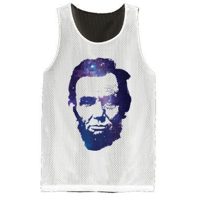 Abe Abraham Lincoln Galaxy Retro President 4th Of July Mesh Reversible Basketball Jersey Tank