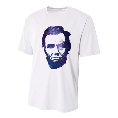 Abe Abraham Lincoln Galaxy Retro President 4th Of July Youth Performance Sprint T-Shirt