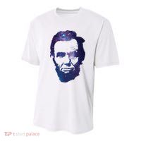 Abe Abraham Lincoln Galaxy Retro President 4th Of July Youth Performance Sprint T-Shirt