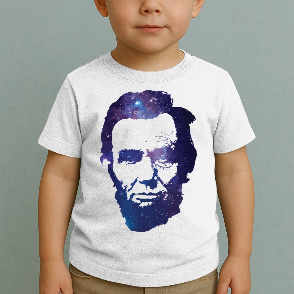 Abe Abraham Lincoln Galaxy Retro President 4th Of July Toddler T-Shirt