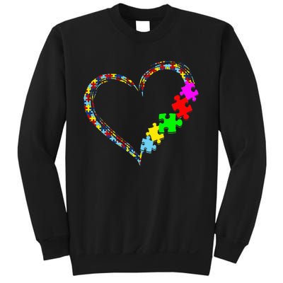 Autism Awareness Love Heart Puzzle Piece Valentines Day Sweatshirt