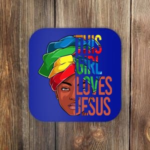 African American Loves Jesus Christian Black Meaningful Gift Coaster