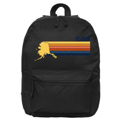 Retro Vintage Alaska 16 in Basic Backpack