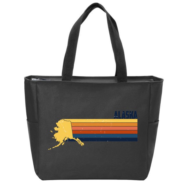 Retro Vintage Alaska Zip Tote Bag