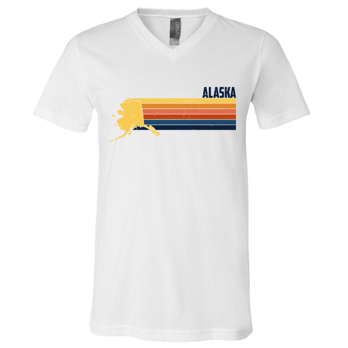 Retro Vintage Alaska V-Neck T-Shirt