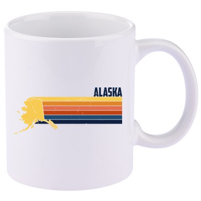 Retro Vintage Alaska 11oz C Handle Ceramic Mug