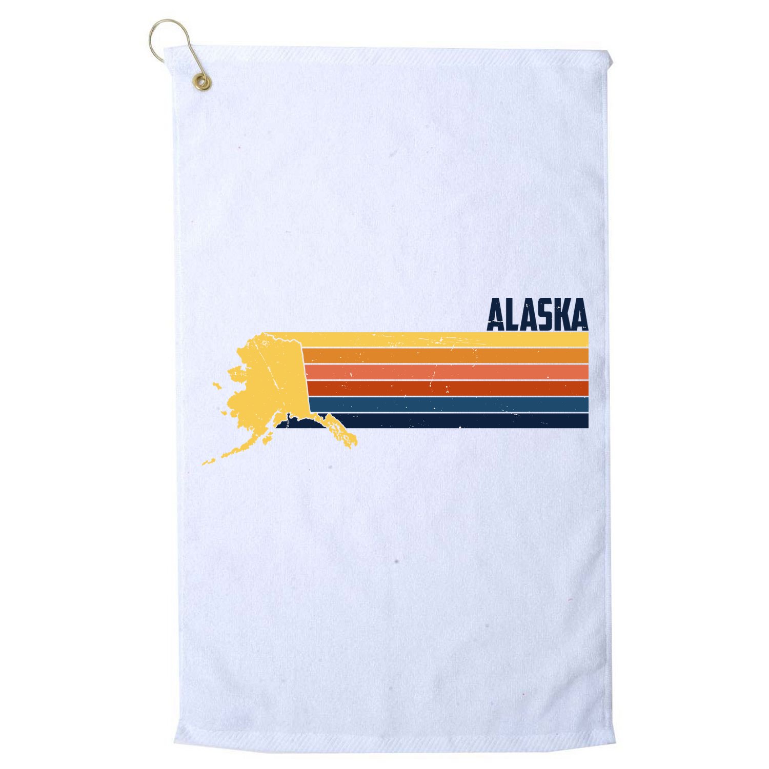 Retro Vintage Alaska Golf Towel