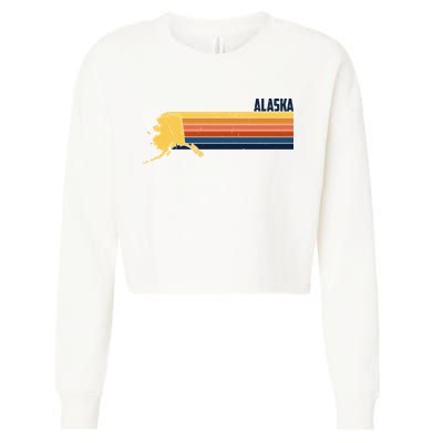 Retro Vintage Alaska Cropped Pullover Crew