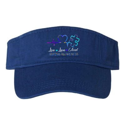 Autism Awareness Live Love Accept Puzzle Heartbeat Visor