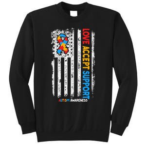 Autism Autistic Love Accept Support Autism Awareness Sweatshirt