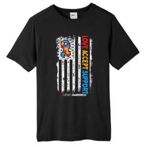 Autism Autistic Love Accept Support Autism Awareness Tall Fusion ChromaSoft Performance T-Shirt