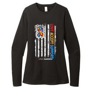 Autism Autistic Love Accept Support Autism Awareness Womens CVC Long Sleeve Shirt