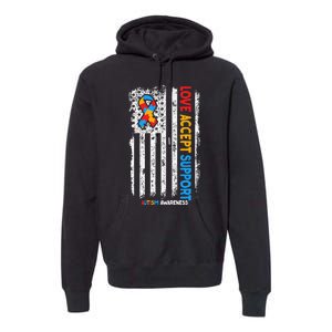 Autism Autistic Love Accept Support Autism Awareness Premium Hoodie