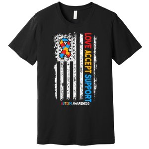 Autism Autistic Love Accept Support Autism Awareness Premium T-Shirt