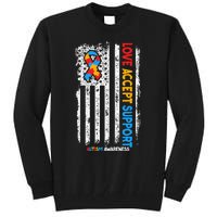 Autism Autistic Love Accept Support Autism Awareness Tall Sweatshirt