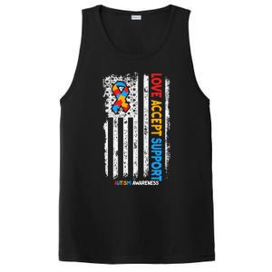 Autism Autistic Love Accept Support Autism Awareness PosiCharge Competitor Tank