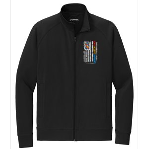 Autism Autistic Love Accept Support Autism Awareness Stretch Full-Zip Cadet Jacket