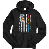 Autism Autistic Love Accept Support Autism Awareness Tie Dye Hoodie