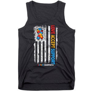 Autism Autistic Love Accept Support Autism Awareness Tank Top