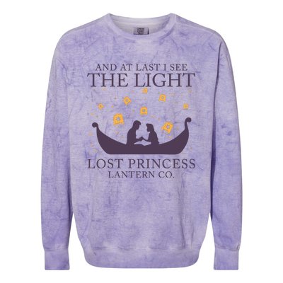 And At Last I See The Light Retro Rapunzel Lost Princess Colorblast Crewneck Sweatshirt