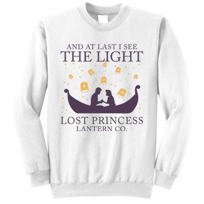 And At Last I See The Light Retro Rapunzel Lost Princess Sweatshirt