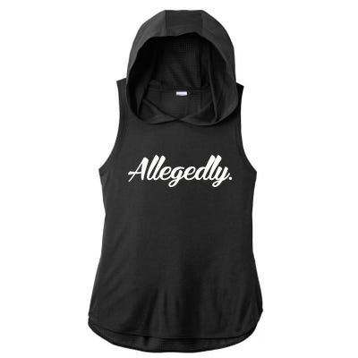 Allegedly Ladies PosiCharge Tri-Blend Wicking Draft Hoodie Tank