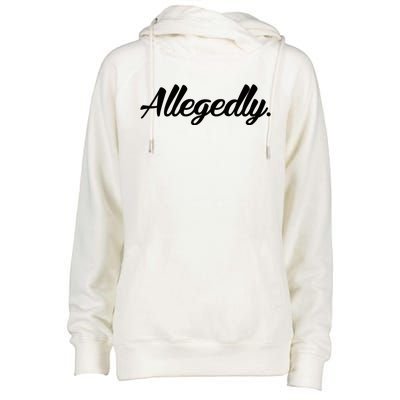 Allegedly Womens Funnel Neck Pullover Hood