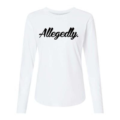 Allegedly Womens Cotton Relaxed Long Sleeve T-Shirt