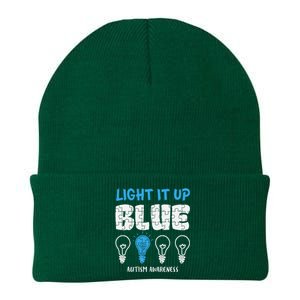 Autism Awareness Light It Up Blue awareness month Knit Cap Winter Beanie