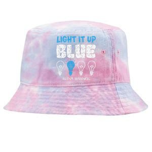 Autism Awareness Light It Up Blue awareness month Tie-Dyed Bucket Hat