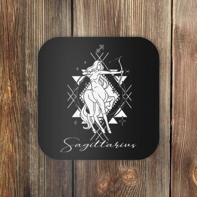 Archer Arrow Lady Centaur Zodiac Sign Horoscope Sagittarius Coaster