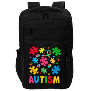 Autism Awareness Love Connect Puzzle Pieces Impact Tech Backpack