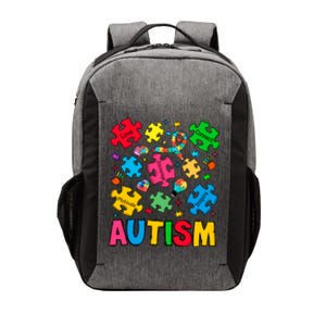 Autism Awareness Love Connect Puzzle Pieces Vector Backpack