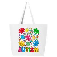 Autism Awareness Love Connect Puzzle Pieces 25L Jumbo Tote