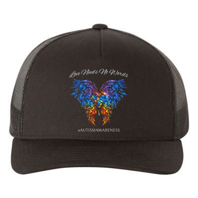 Autism Awareness Love Needs No Words Neurodiversity Yupoong Adult 5-Panel Trucker Hat