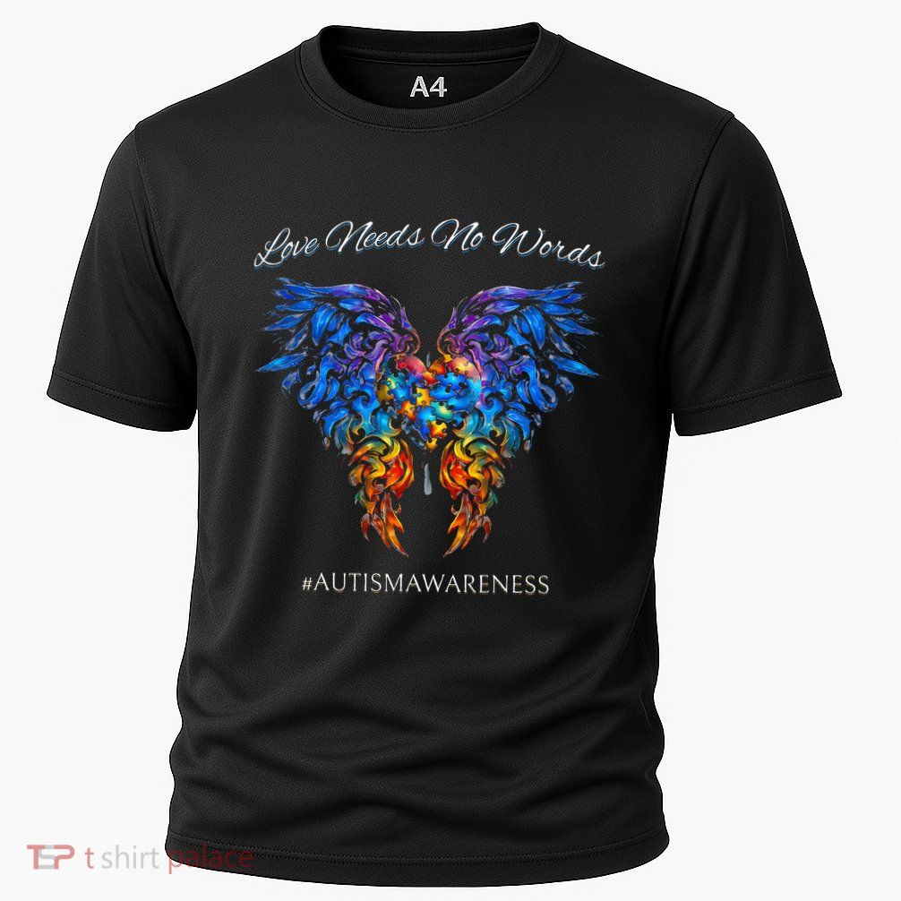 Autism Awareness Love Needs No Words Neurodiversity Performance Shirt
