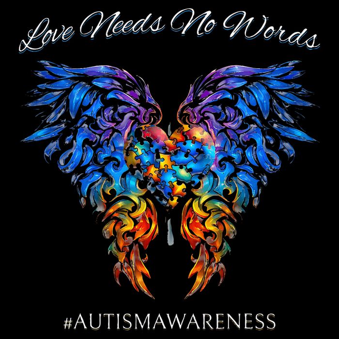 Autism Awareness Love Needs No Words Neurodiversity 16 in Basic Backpack
